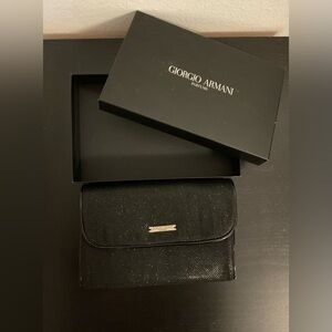 NIB Giorgio Armani Beauty  Black Clutch